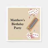 Cribbage Game Themed Personalisiertes Party Serviette (Vorderseite)