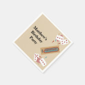 Cribbage Game Themed Personalisiertes Party Serviette (Ecke)