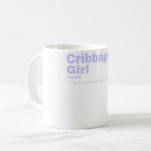 Cribbage Girl - Cribbage Kaffeetasse (Vorderseite Links)