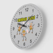 Cribbage Große Wanduhr (Winkel)