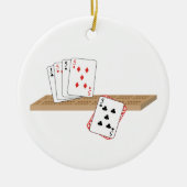 Cribbage Hand Keramik Ornament (Vorne)
