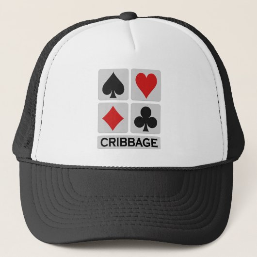 Cribbage hat - Farbe wählen Truckerkappe (Vorderseite)