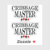 Cribbage Master 2x Vinyl Aufkleber (Blatt)