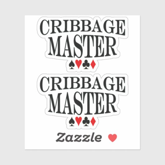 Cribbage Master 2x Vinyl Aufkleber (Blatt)