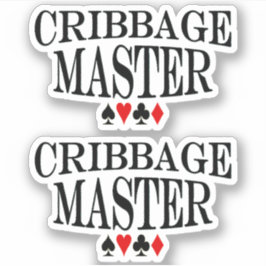 Cribbage Master 2x Vinyl Aufkleber