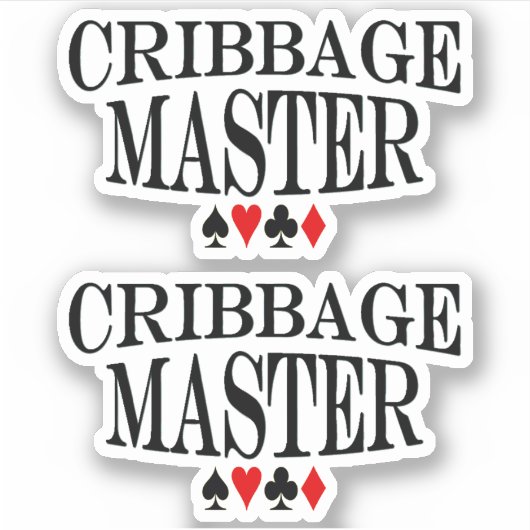 Cribbage Master 2x Vinyl Aufkleber (Vorderseite)
