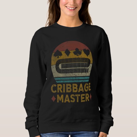 Cribbage Master Cribbage Vintage Cribbage Brett G Sweatshirt (Vorderseite)