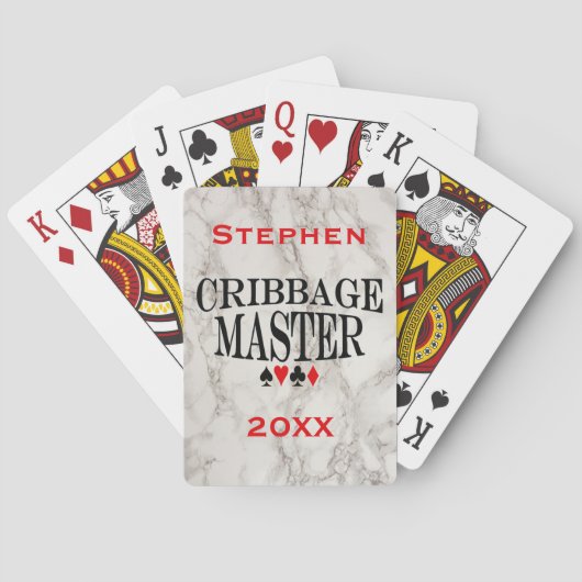 Cribbage Master Personalisiert Spielkarten (Rückseite)