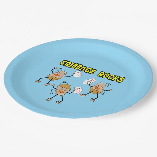 Cribbage Pappteller (Schrägansicht)