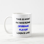 Cribbage-Player, phantastisch Kaffeetasse (Links)