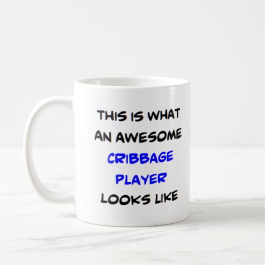 Cribbage-Player, phantastisch Kaffeetasse (Links)