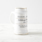 Cribbage Player und Cribbage Champion Bierglas (Vorderseite Links)