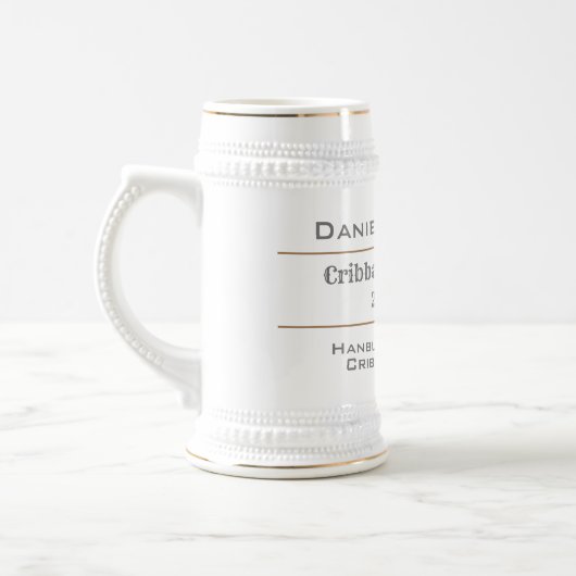 Cribbage Player und Cribbage Champion Bierglas (Links)