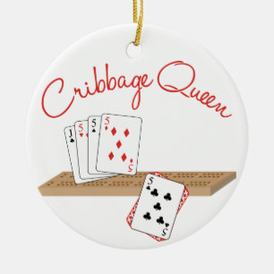 Cribbage Queen Keramik Ornament