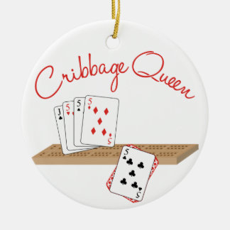 Cribbage Queen Keramik Ornament