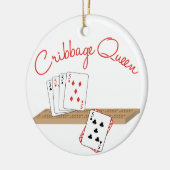 Cribbage Queen Keramik Ornament (Links)