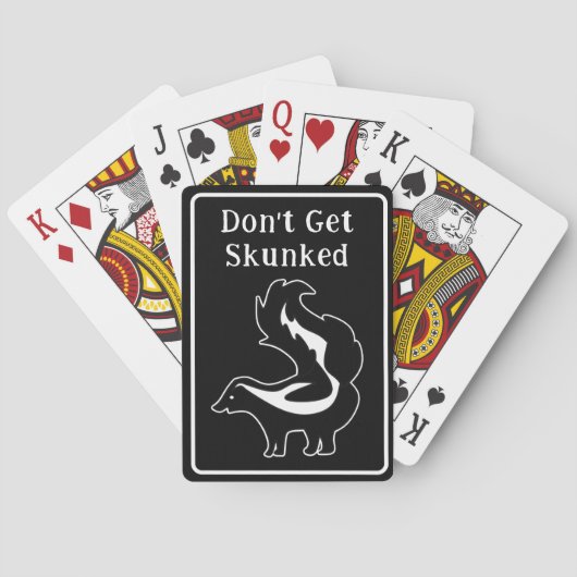 Cribbage Skunked Cute Black and White Spielkarten (Rückseite)