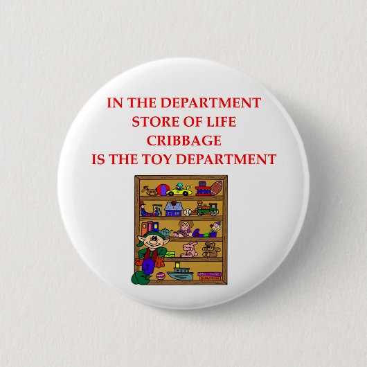 CRIBBAGE Spieler-Geschenk-T - Shirts Button (Vorderseite)