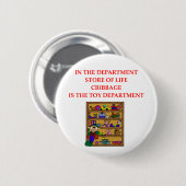 CRIBBAGE Spieler-Geschenk-T - Shirts Button (Vorne & Hinten)