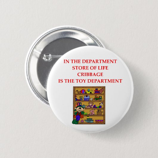 CRIBBAGE Spieler-Geschenk-T - Shirts Button (Vorne & Hinten)