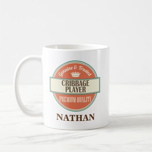 Cribbage Spieler-personalisiertes Kaffeetasse (Links)