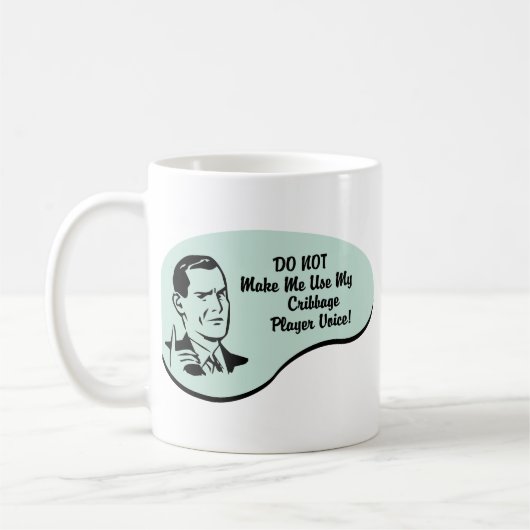 Cribbage Spieler-Stimme Kaffeetasse (Links)