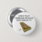 cribbage Spielspieler Button (Vorne & Hinten)