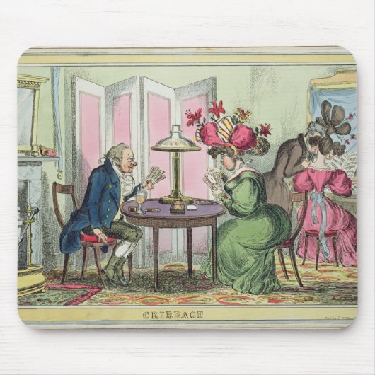 Cribbage, veröffentlicht von Thomas McLean, London Mousepad (Vorne)