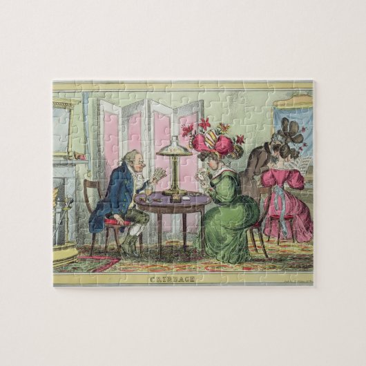 Cribbage, veröffentlicht von Thomas McLean, London Puzzle (Horizontal)