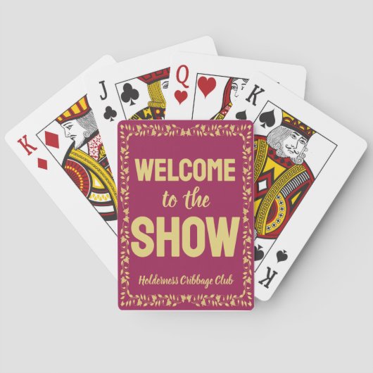 Cribbage Willkommen bei der Show Personalisiertes Spielkarten (Rückseite)
