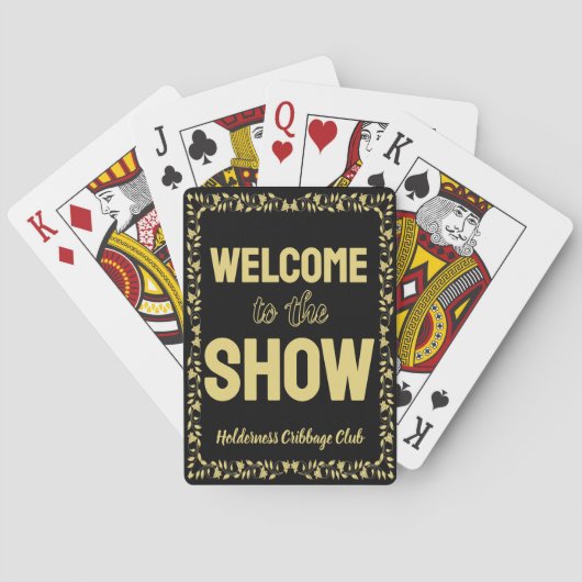 Cribbage Willkommen bei der Show Personalisiertes  Spielkarten (Rückseite)