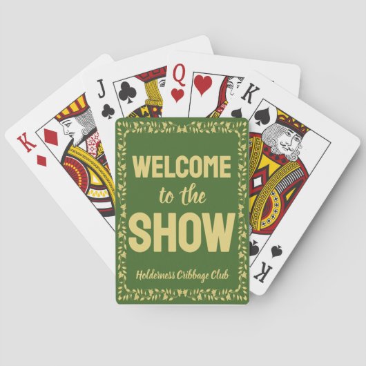 Cribbage Willkommen bei der Show Personalisiertes  Spielkarten (Rückseite)