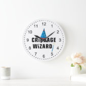 Cribbage Wizard Große Wanduhr (Zuhause)