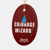 Cribbage Wizard Keramik Ornament (Links)