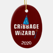 Cribbage Wizard Keramik Ornament (Hinten)