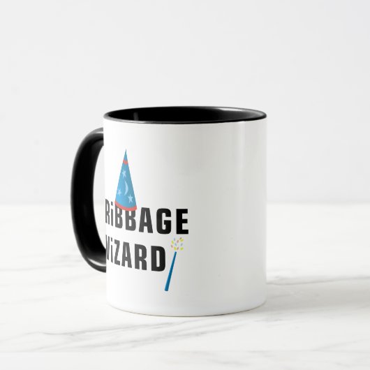 Cribbage Wizard Tasse (Vorderseite Links)