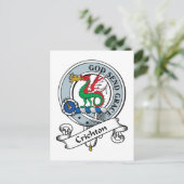 Crichton Clan Abzeichen Postkarte (Stehend Vorderseite)