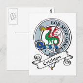 Crichton Clan Abzeichen Postkarte (Vorne/Hinten)