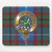 Crichton Tartan & Abzeichen Mousepad (Vorne)