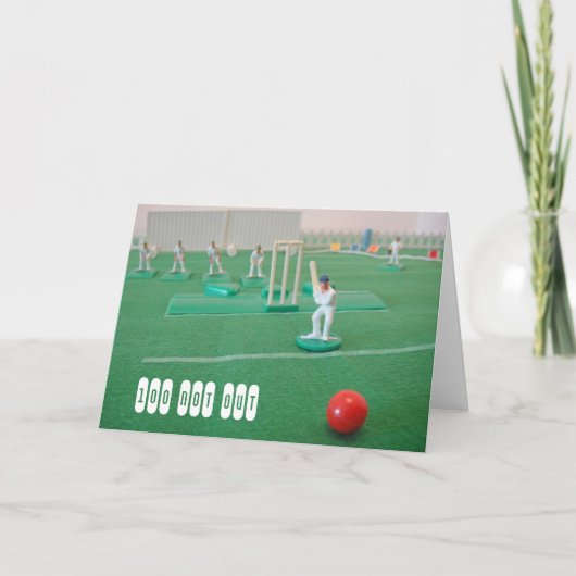 Cricket 100. Geburtstag Karte (Vorderseite)