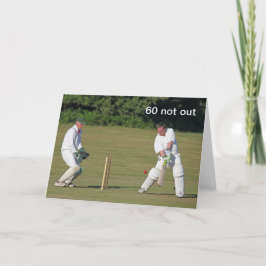 Cricket 60. Geburtstagskarte Karte