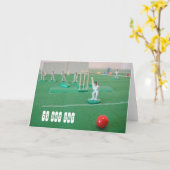 Cricket 75. Geburtstag Karte (Gelbe Blume)