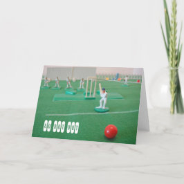 Cricket 80. Geburtstag Karte