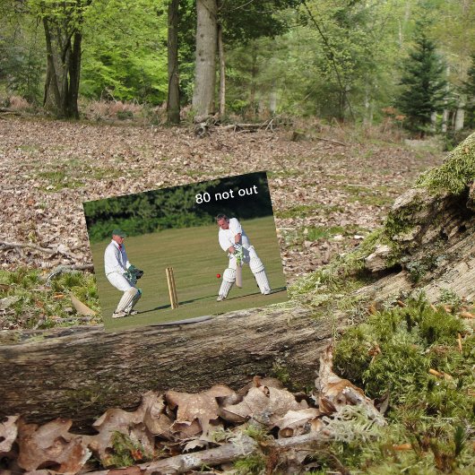 Cricket 80. Geburtstagskarte Karte
