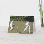 Cricket 80. Geburtstagskarte Karte (Rückseite)