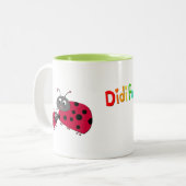 Cricket Alphabet und Ladybug-Tasse Zweifarbige Tasse (Vorderseite Links)
