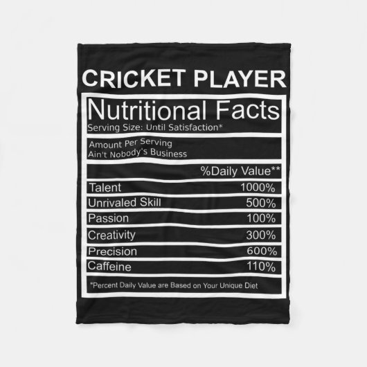 Cricket Apparel Cricket Lover Gift Cricket Player  Fleecedecke (Vorderseite)