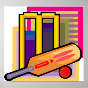 Cricket Art Poster