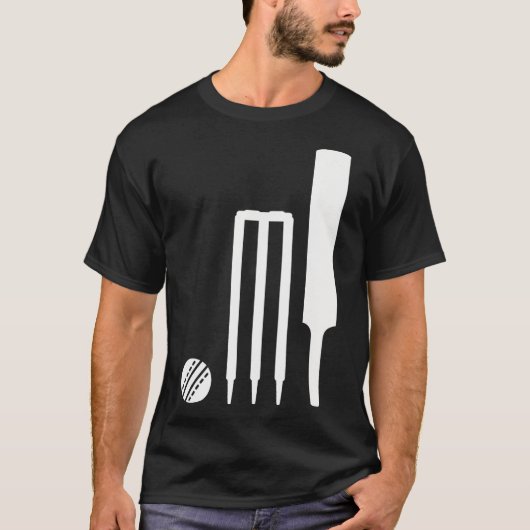 Cricket-Ausrüstung T-Shirt (Vorderseite)