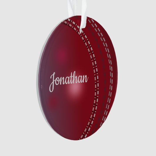 Cricket Ball Acrylic Ornament (Vorderseite)